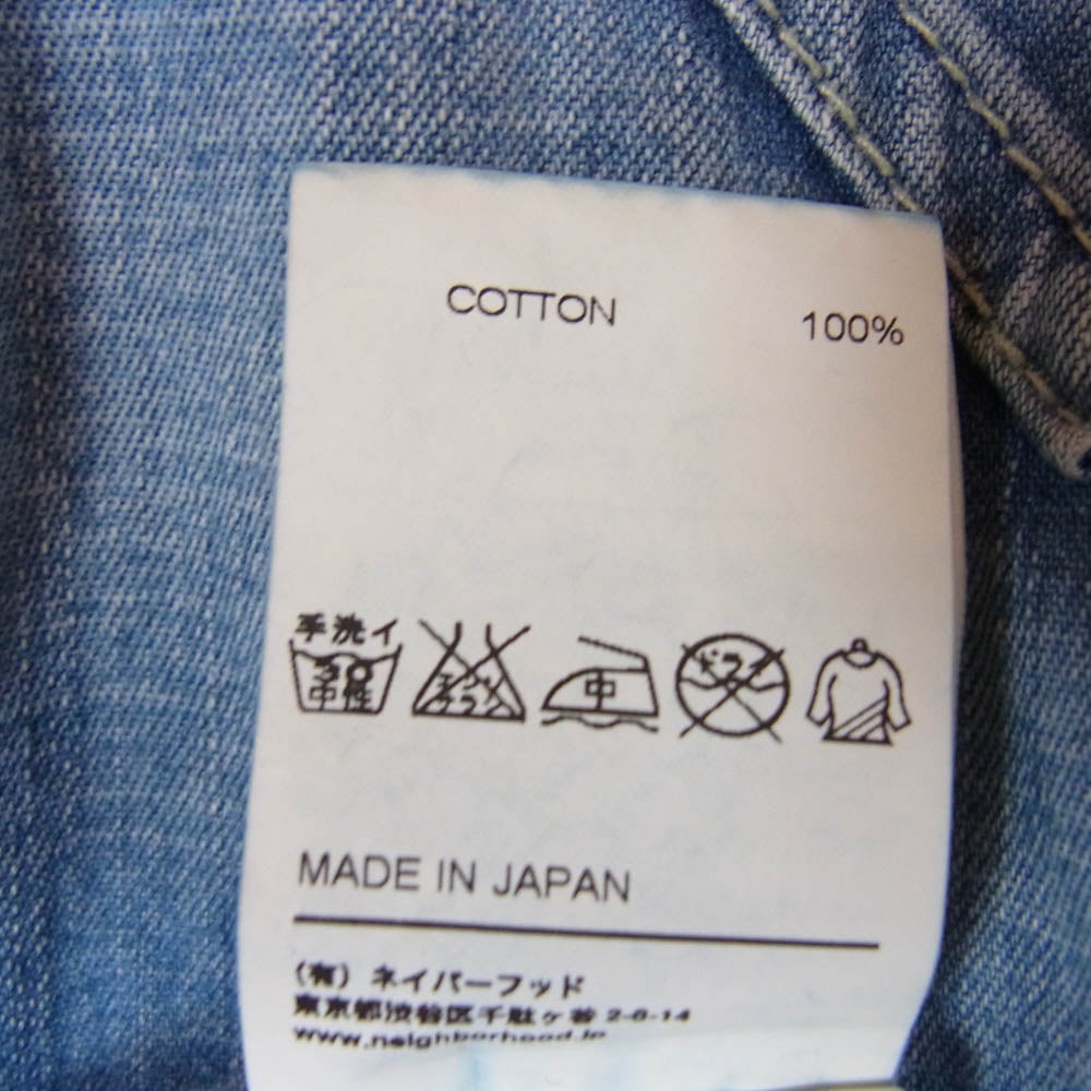 NEIGHBORHOOD ネイバーフッド 16AW 162NYNH-SHM01 RAWHIDE/C-SHIRT LS デニム ウエスタン 長袖 シャツ ブルー系 S【中古】