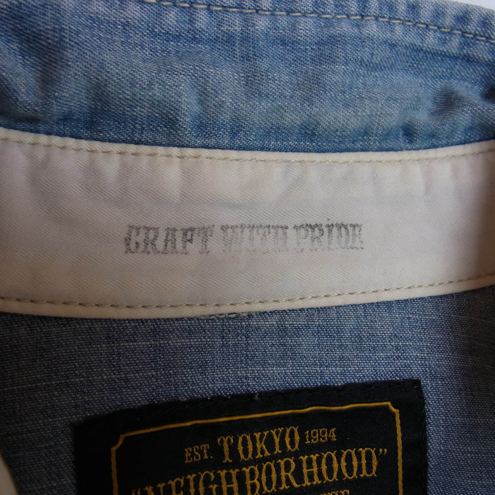 NEIGHBORHOOD ネイバーフッド 16AW 162NYNH-SHM01 RAWHIDE/C-SHIRT LS デニム ウエスタン 長袖 シャツ ブルー系 S【中古】