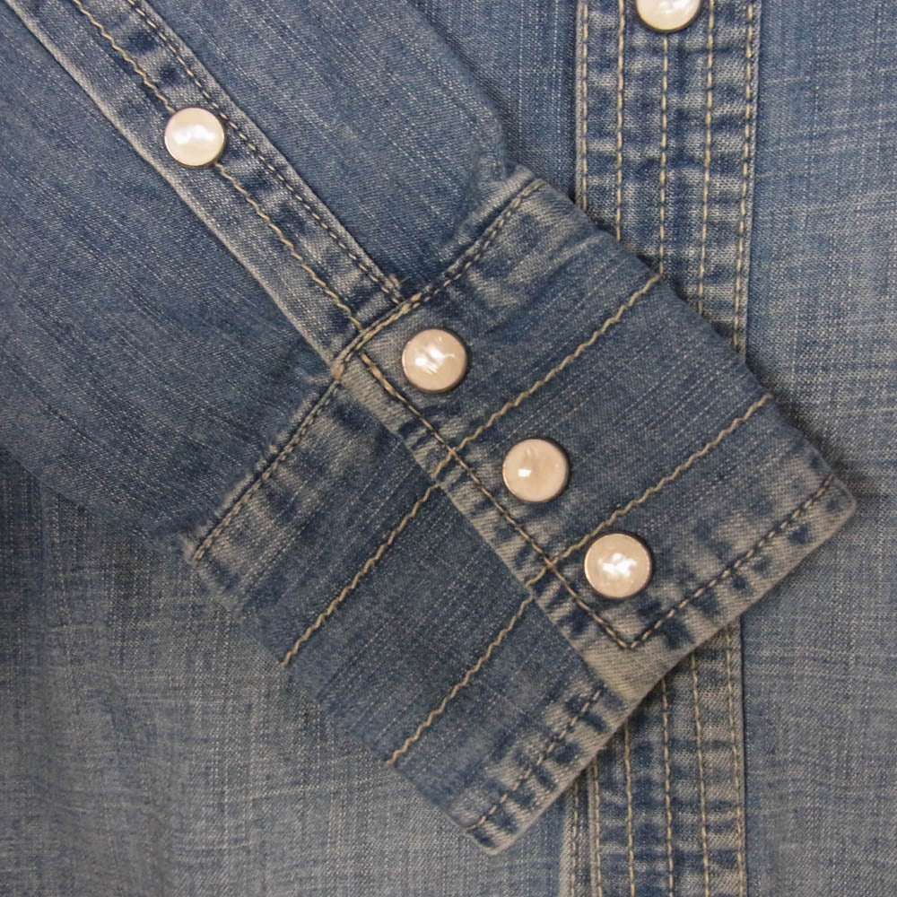 NEIGHBORHOOD ネイバーフッド 16AW 162NYNH-SHM01 RAWHIDE/C-SHIRT LS デニム ウエスタン 長袖 シャツ ブルー系 S【中古】