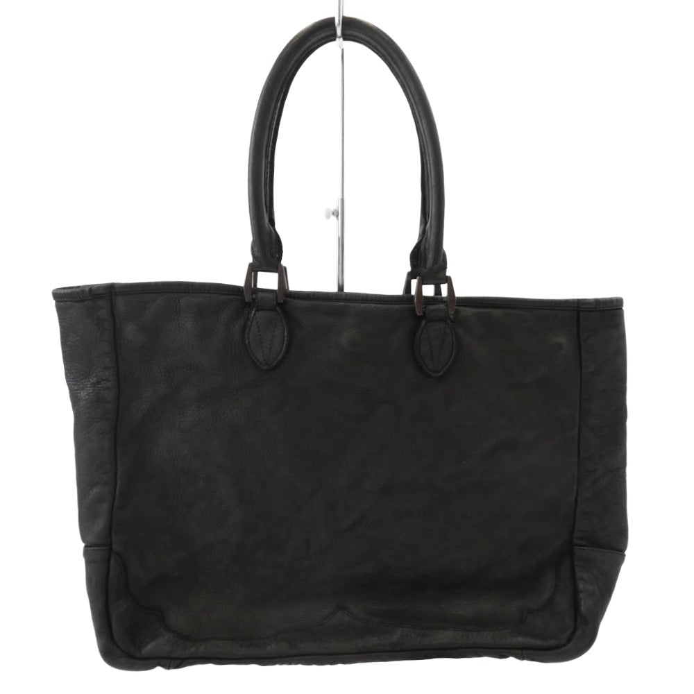 ISAMUKATAYAMA BACKLASH イサムカタヤマバックラッシュ 207-08 JAPAN STEER GARMENT-DYED TOTE-BAG ジャパンステアー タンニン鞣し製品染め トートバッグ ブラック系【中古】