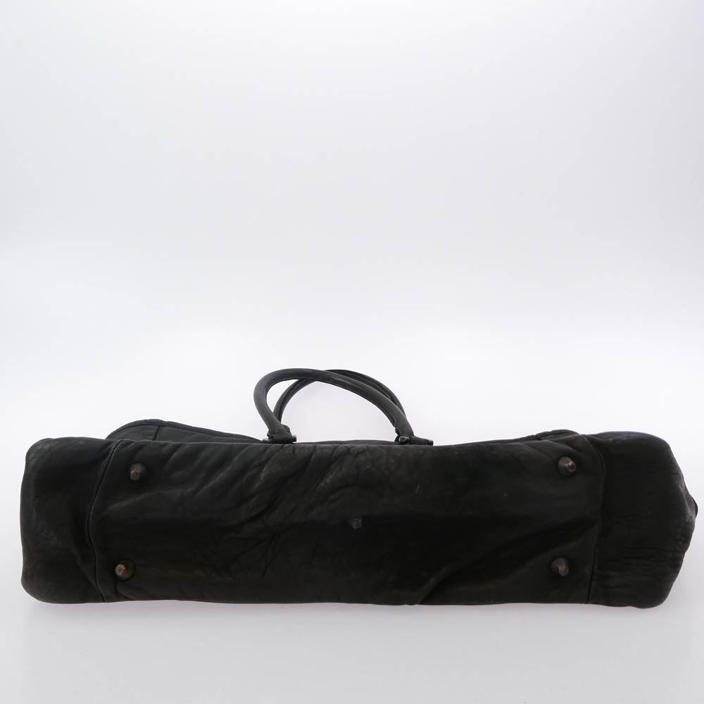 ISAMUKATAYAMA BACKLASH イサムカタヤマバックラッシュ 207-08 JAPAN STEER GARMENT-DYED TOTE-BAG ジャパンステアー タンニン鞣し製品染め トートバッグ ブラック系【中古】