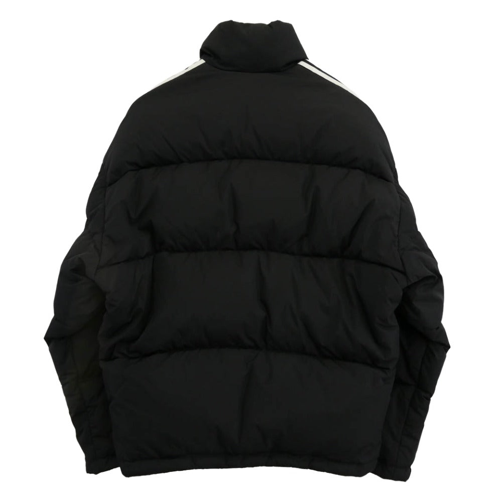 BALENCIAGA バレンシアガ 714898 TN019 ×adidas アディダス ライン オーバーサイズ ダウン ジャケット ブラック系 34【極上美品】【中古】