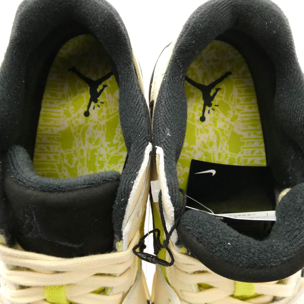 NIKE ナイキ FZ8117-102 × Travis Scott Jordan Jumpman Jack TR CJ1 T-Rexx Bright Cactus トラヴィス スコット ジョーダン ジャンプマン ジャック ブライトカクタス スニーカー ベージュ系 ライトグリーン系 27.5cm【美品】【中古】
