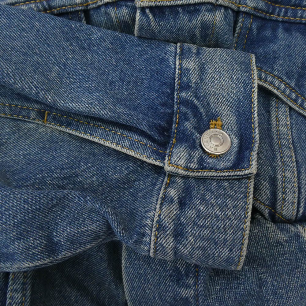 BALENCIAGA バレンシアガ 16AW 446443 TSB06 Swing Denim Jacket 再構築 スウイング デニム ジャケット インディゴブルー系 38【中古】
