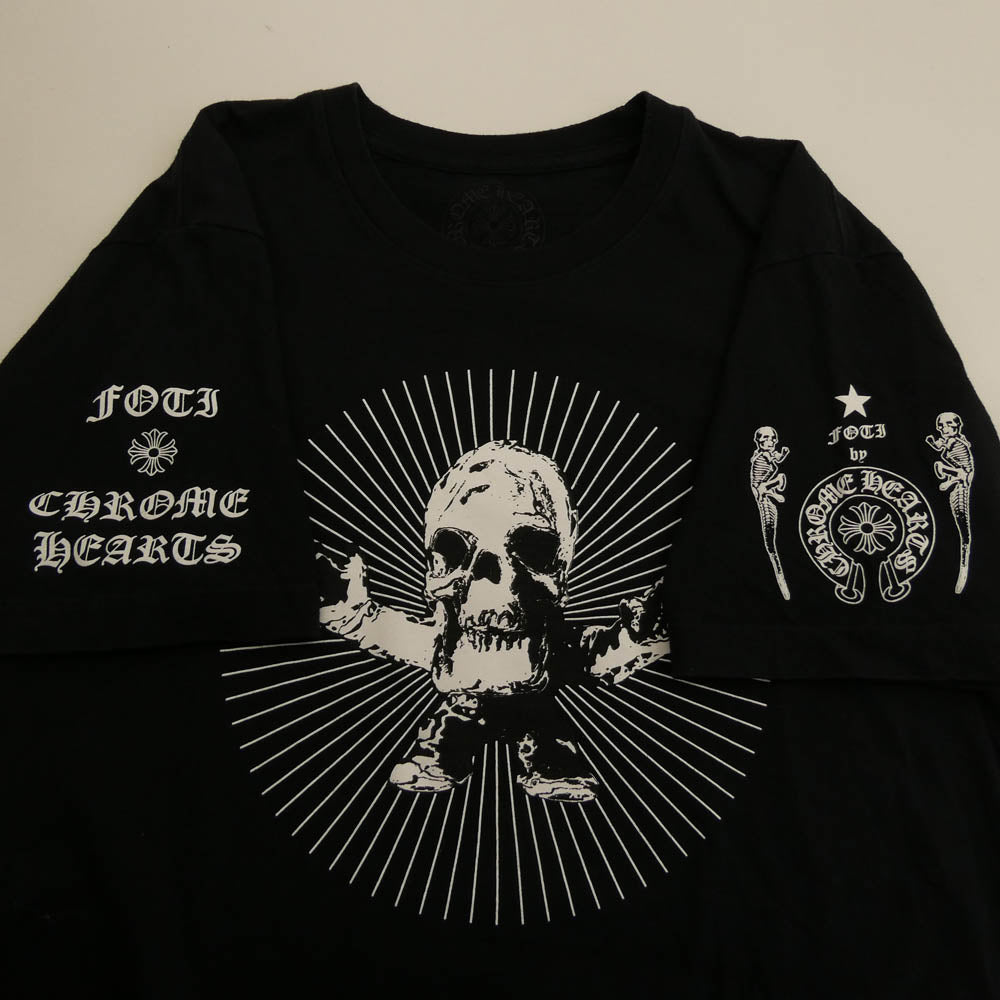 CHROME HEARTS クロムハーツ（原本無） FOTI HARRIS TEETER フォティ ハリスティータ 半袖 Tシャツ ブラック系 M【中古】