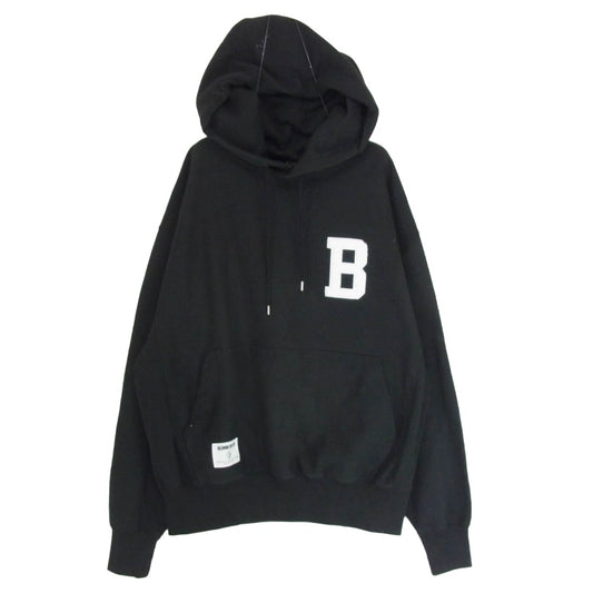 Billionaire Boys Club ビリオネアボーイズクラブ BBC CHENILLE LOGO COTTON HOODIE B プルオーバー パーカー ブラック系 サイズ表記無【中古】