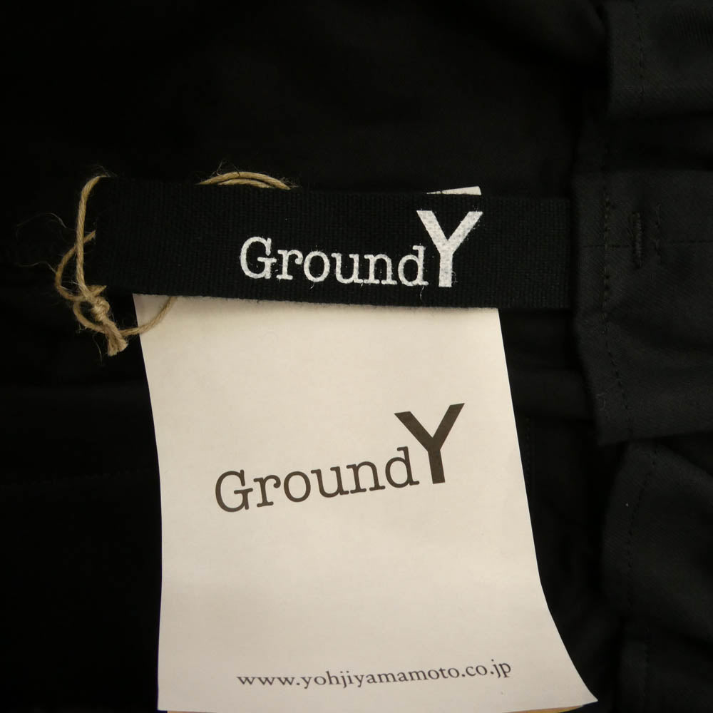 Yohji Yamamoto ヨウジヤマモト GM-P01-017-2 GroundY COTTON GABARDINE BALLOON PANTS コットンギャバジン バルーン パンツ ブラック系 3【新古品】【未使用】【中古】