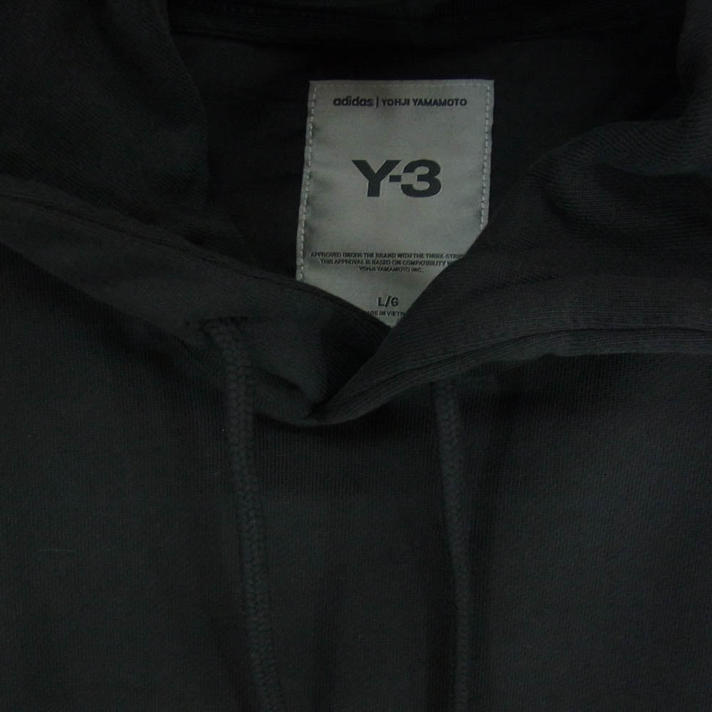 Y-3 Yohji Yamamoto ワイスリー ヨウジヤマモト HA-T63-986-1 KA9652 KURO 3STRIPES HOODIE クロ スリーストライプス フーディー パーカー ブラック系 L【新古品】【未使用】【中古】