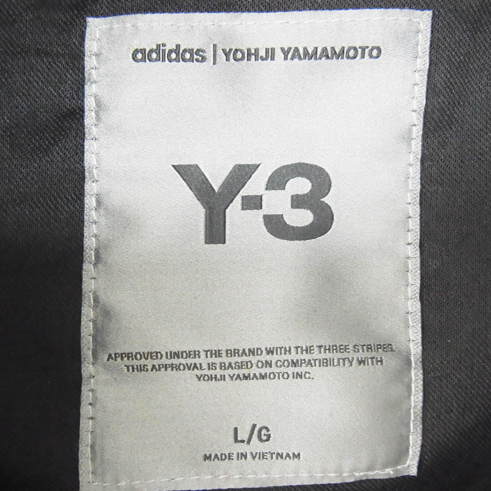 Y-3 Yohji Yamamoto ワイスリー ヨウジヤマモト HA-T63-986-1 KA9652 KURO 3STRIPES HOODIE クロ スリーストライプス フーディー パーカー ブラック系 L【新古品】【未使用】【中古】