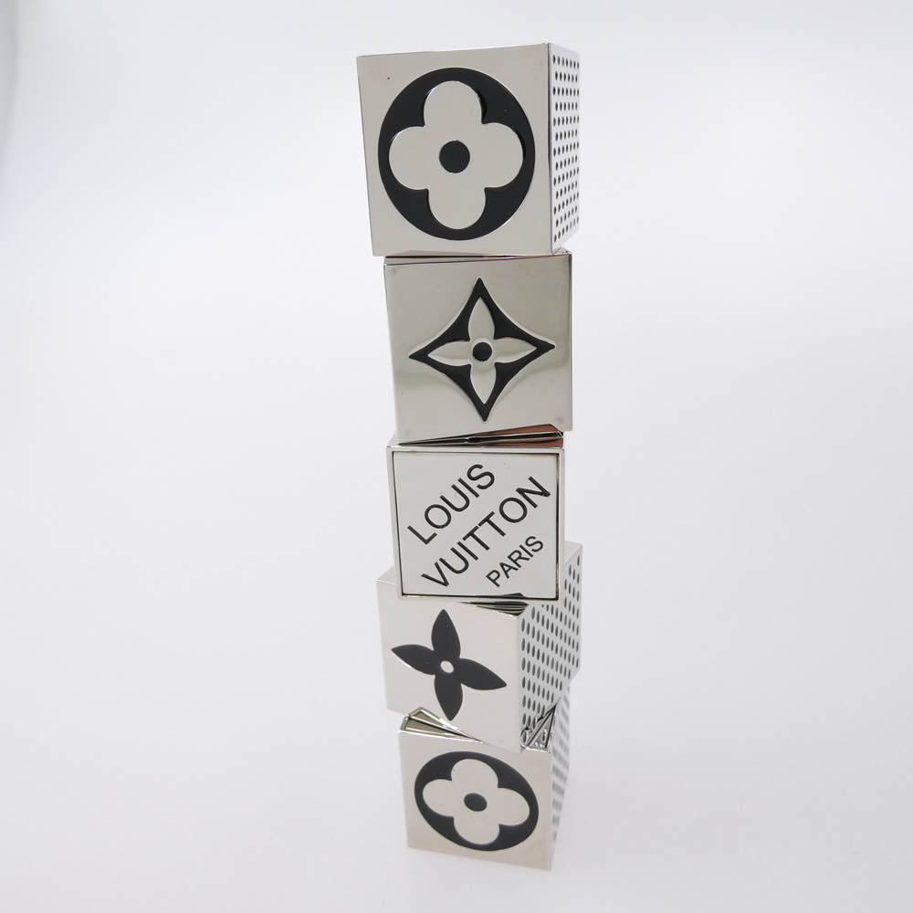 LOUIS VUITTON ルイ・ヴィトン M99454 LV CUBE GAME クリスマス モノグラム ダイス ゲーム キューブ サイコロ シルバー系【中古】