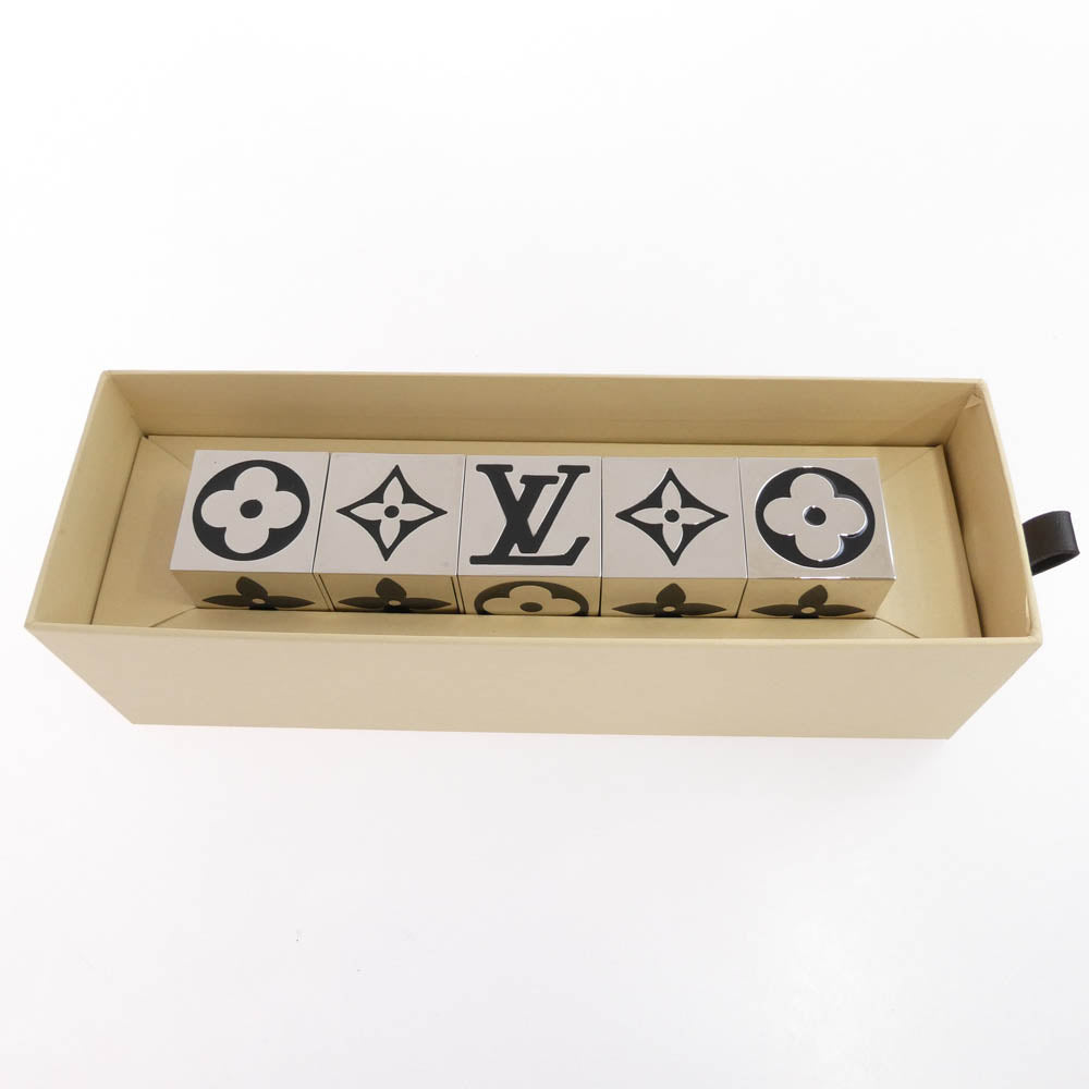 LOUIS VUITTON ルイ・ヴィトン M99454 LV CUBE GAME クリスマス モノグラム ダイス ゲーム キューブ サイコロ シルバー系【中古】