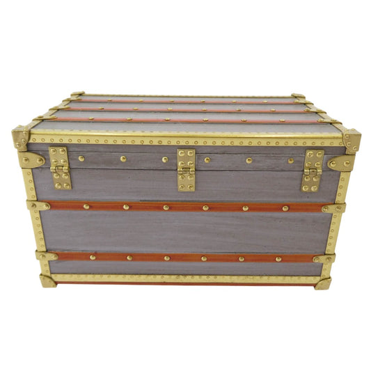 LOUIS VUITTON ルイ・ヴィトン M99455 MINI MALLE ZINC ミニマルジンク ラファイエット トランク オブジェ ペーパーウェイト トランク グレー系 ゴールド系【中古】