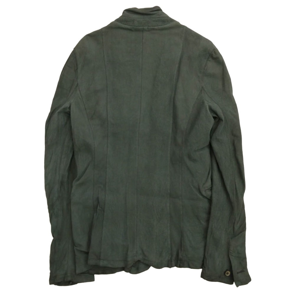 サンタクローチェ 955641 イタリア製 蛇革 スネークスキン ジャケット グリーン系 M【中古】