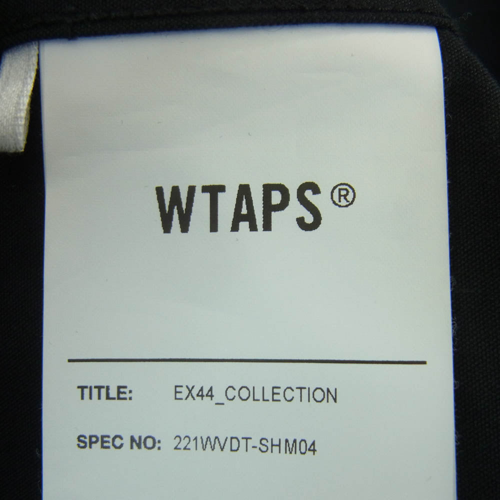 WTAPS ダブルタップス 22SS 221WVDT-SHM04 SCOUT LS NYCO.TUSSAH スカウト クロスボーン ロングスリーブ ノーカラー シャツ ジャケット ブラック系 03【中古】