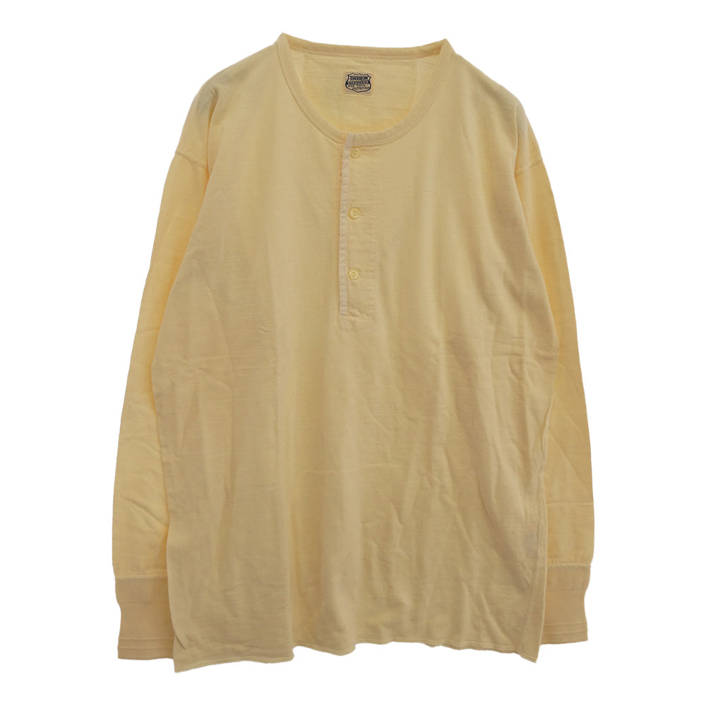 TENDERLOIN テンダーロイン T-HENRY LONG ヘンリーネック 長袖 Ｔシャツ カットソー オフホワイト系 M【美品】【中古】