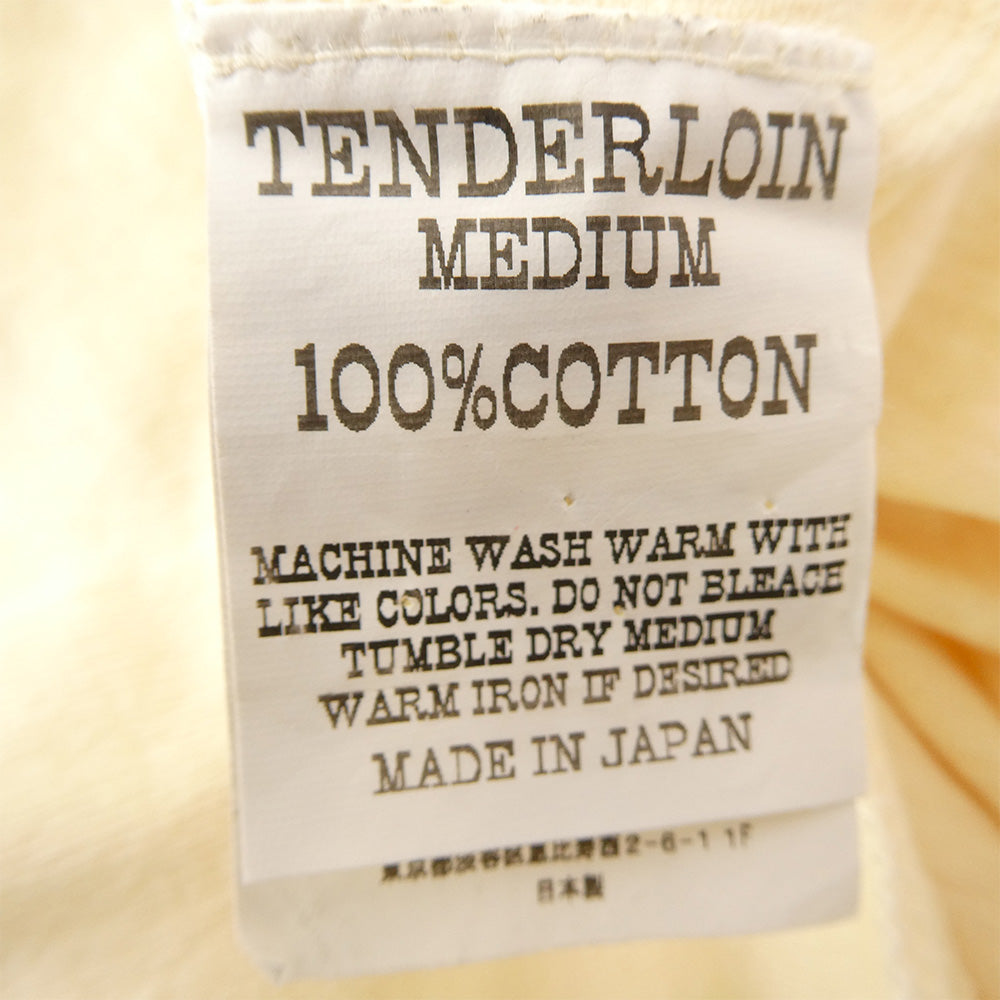 TENDERLOIN テンダーロイン T-HENRY LONG ヘンリーネック 長袖 Ｔシャツ カットソー オフホワイト系 M【美品】【中古】