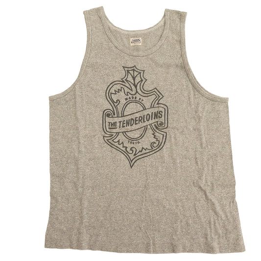 TENDERLOIN テンダーロイン T-TANK タンクトップ エンブレム フロントプリント グレー系 M【美品】【中古】