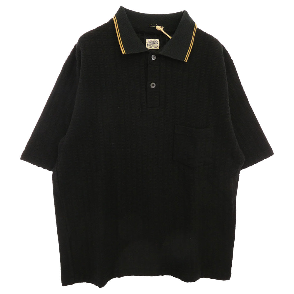 TENDERLOIN テンダーロイン T-POLO P 半袖 ニット ポロシャツ ピケ ブラック系 M【美品】【中古】