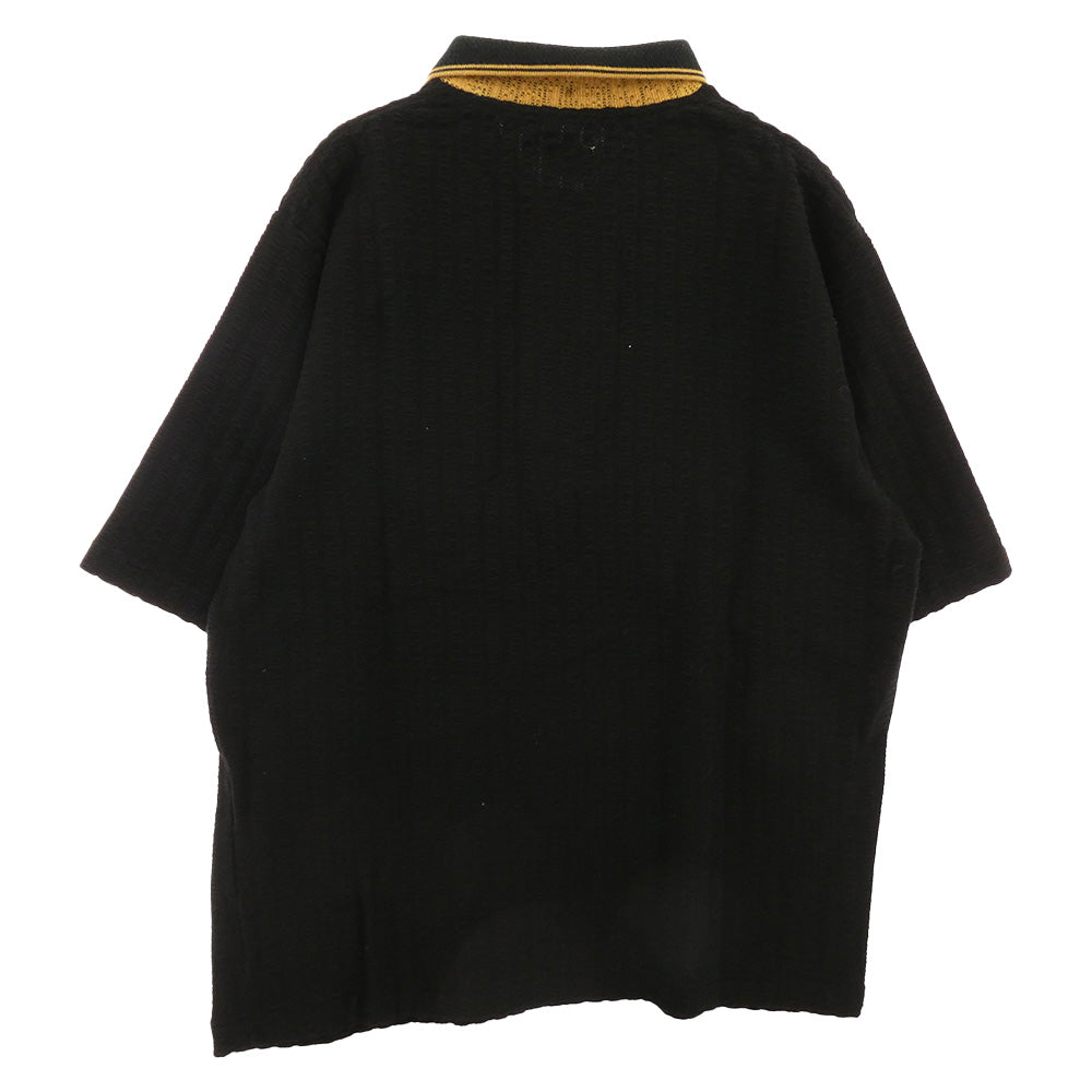 TENDERLOIN テンダーロイン T-POLO P 半袖 ニット ポロシャツ ピケ ブラック系 M【美品】【中古】