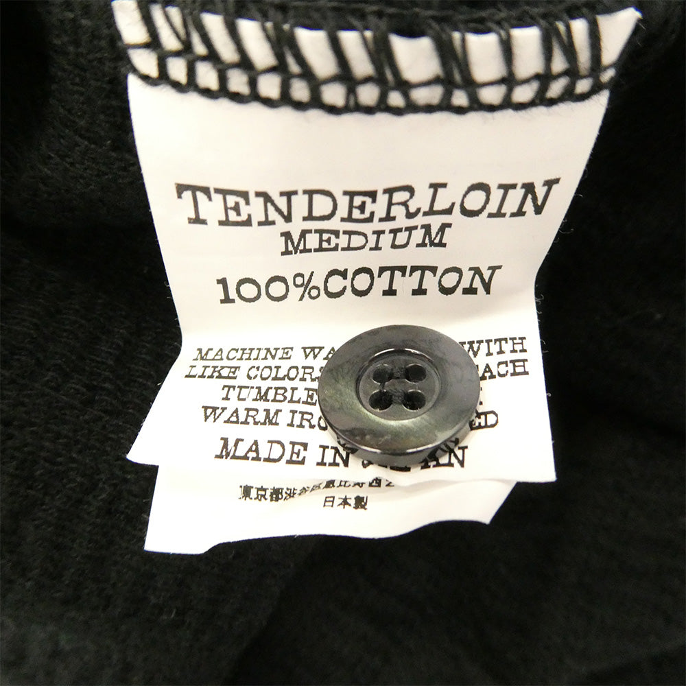 TENDERLOIN テンダーロイン T-POLO P 半袖 ニット ポロシャツ ピケ ブラック系 M【美品】【中古】