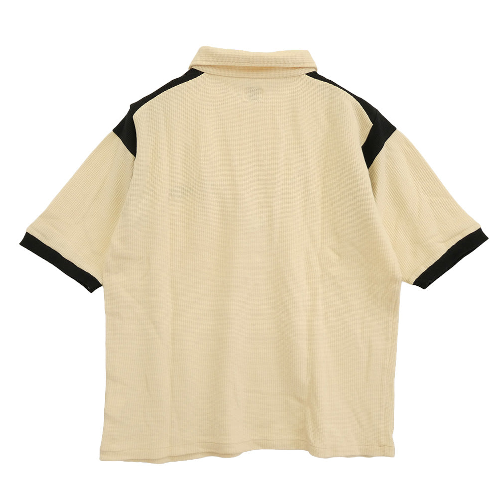 TENDERLOIN テンダーロイン T-POLO SHT チェーンステッチ ロゴ 半袖 ポロシャツ ホワイト オフホワイト系 M【中古】