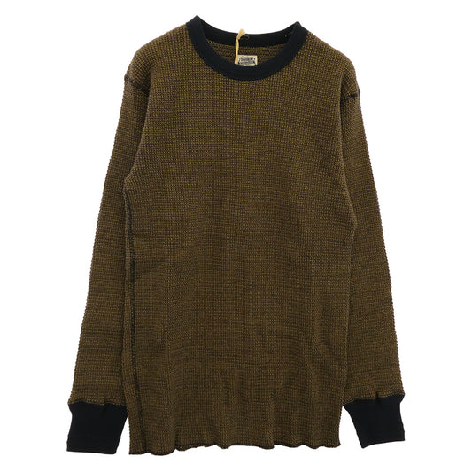 TENDERLOIN テンダーロイン T-THERMAL MIX ワッフル ミックス コットン サーマル カットソー カーキ ネイビー系 M【極上美品】【中古】