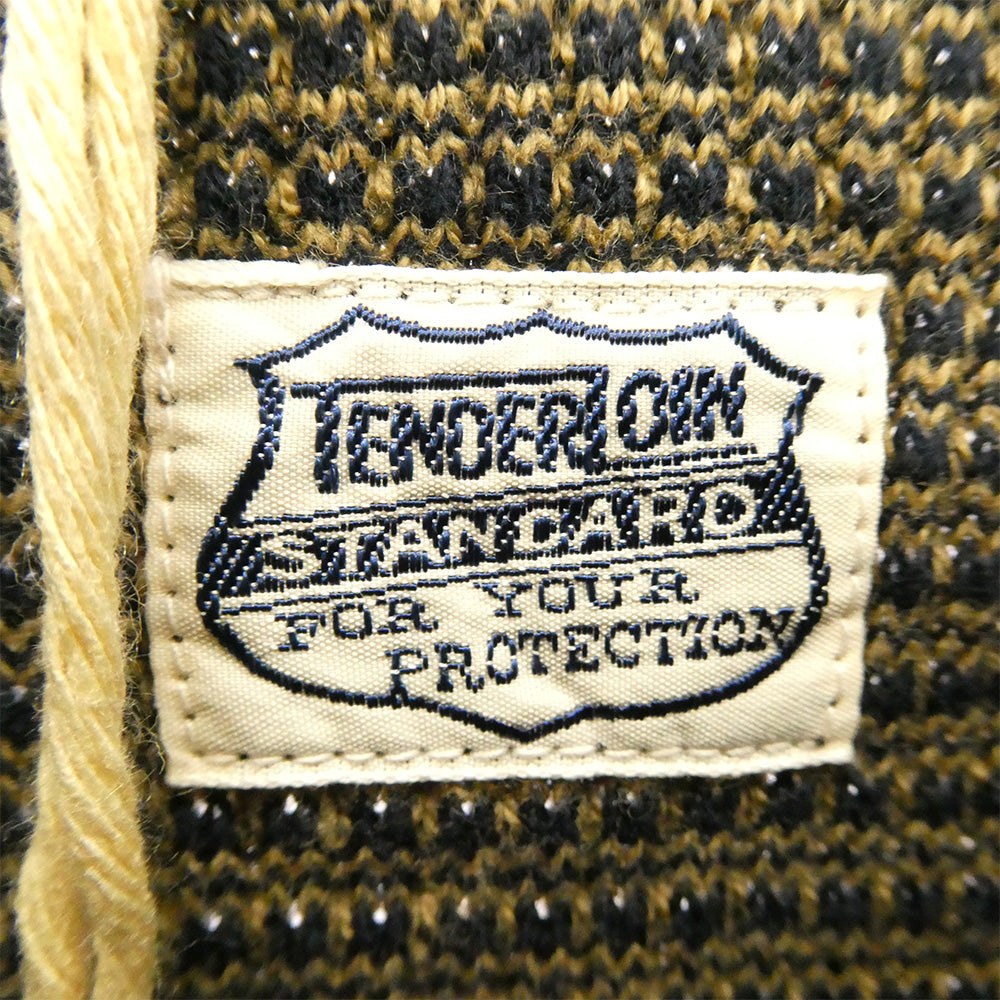 TENDERLOIN テンダーロイン T-THERMAL MIX ワッフル ミックス コットン サーマル カットソー カーキ ネイビー系 M【極上美品】【中古】