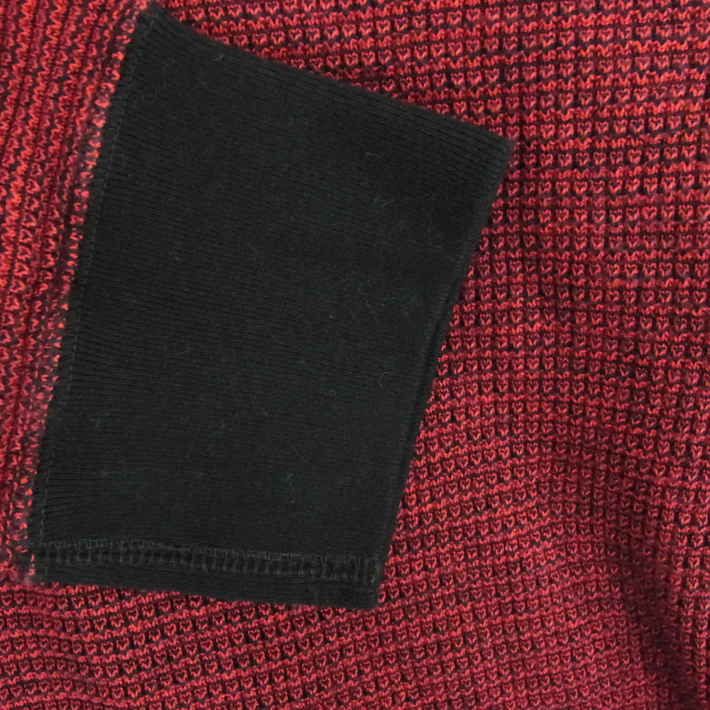 TENDERLOIN テンダーロイン T-WAFFLE MIX 7分丈 ワッフル コットン サーマル カットソー レッド系 M【美品】【中古】