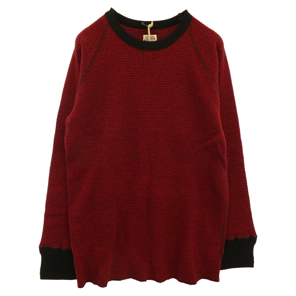 TENDERLOIN テンダーロイン T-THERMAL MIX ワッフル ミックスコットン サーマル カットソー レッド レッド系 M【極上美品】【中古】