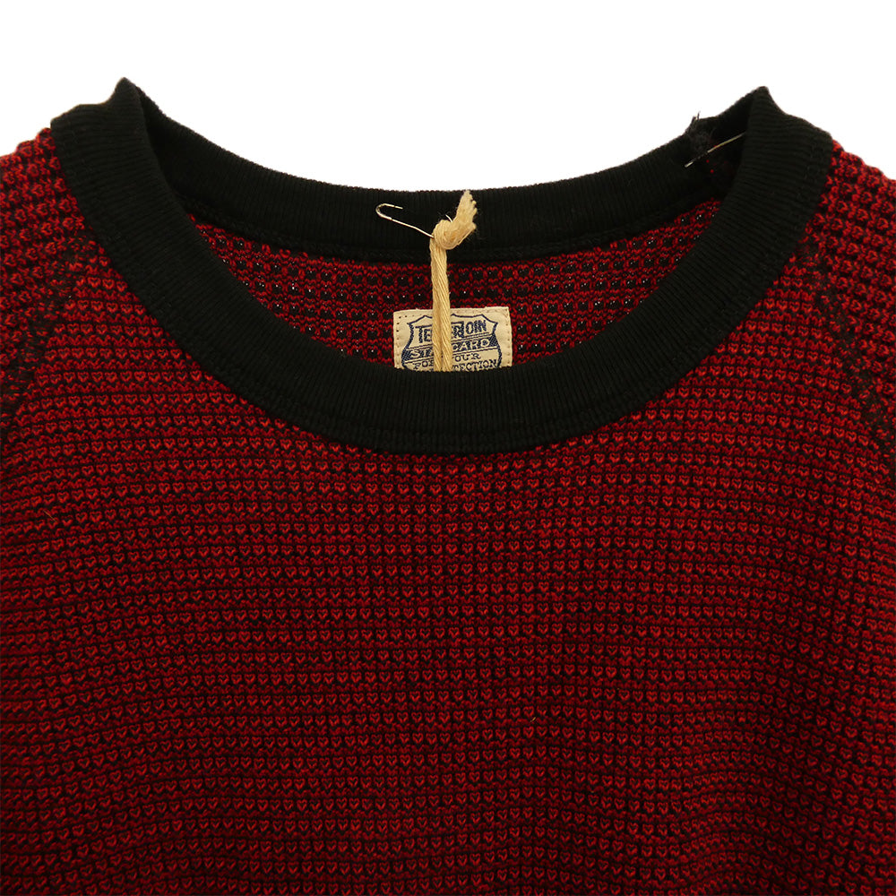 TENDERLOIN テンダーロイン T-THERMAL MIX ワッフル ミックスコットン サーマル カットソー レッド レッド系 M【極上美品】【中古】