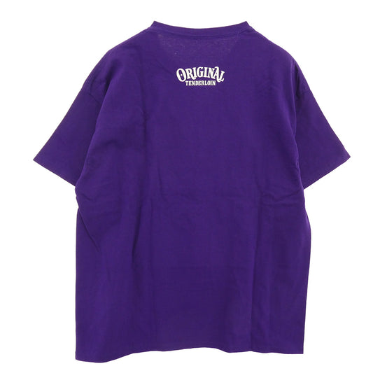 TENDERLOIN テンダーロイン 15SS 本店限定 T-TEE TENDERLOIN TOKYO ロゴプリント 半袖 Tシャツ パープル パープル系 L【美品】【中古】