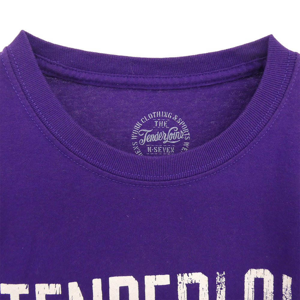 TENDERLOIN テンダーロイン 15SS 本店限定 T-TEE TENDERLOIN TOKYO ロゴプリント 半袖 Tシャツ パープル パープル系 L【美品】【中古】