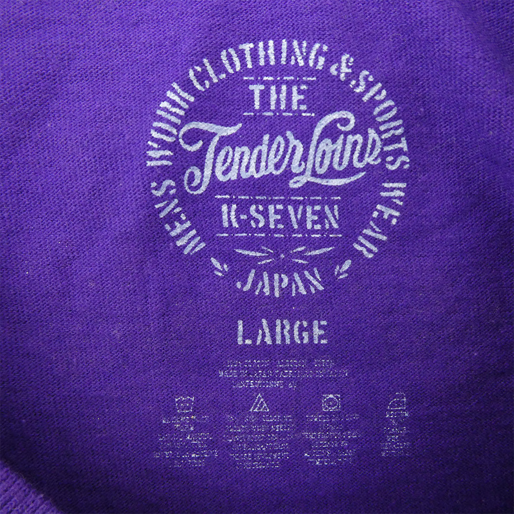TENDERLOIN テンダーロイン 15SS 本店限定 T-TEE TENDERLOIN TOKYO ロゴプリント 半袖 Tシャツ パープル パープル系 L【美品】【中古】