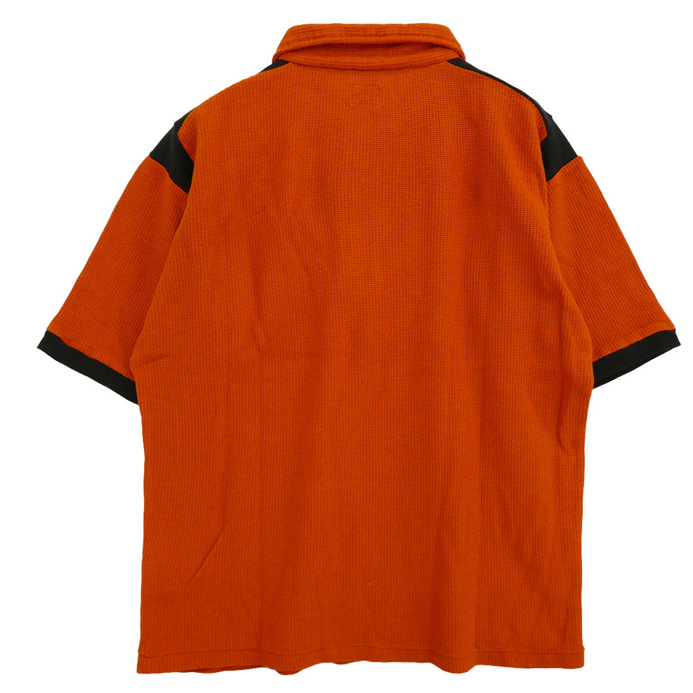 TENDERLOIN テンダーロイン T-POLO SHT ロゴ チェーンステッチ ロゴ 半袖 ポロ ボーリンフ シャツ オレンジ オレンジ系 M【美品】【中古】