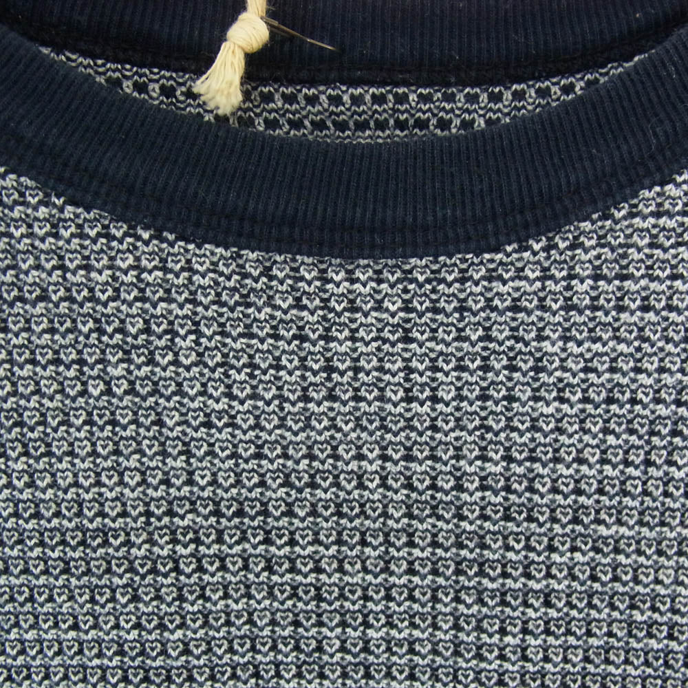 TENDERLOIN テンダーロイン T-WAFFLE 3/4 MIX ワッフル コットン サーマル カットソー ネイビー系 M【極上美品】【中古】