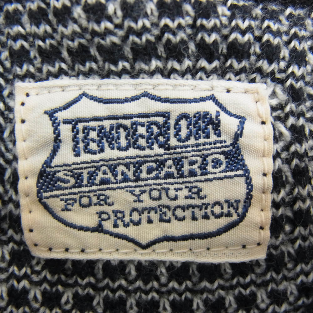 TENDERLOIN テンダーロイン T-WAFFLE 3/4 MIX ワッフル コットン サーマル カットソー ネイビー系 M【極上美品】【中古】