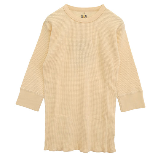 TENDERLOIN テンダーロイン T-WAFFLE ワッフル 7分丈 サーマル カットソー コットン SOLID NATURAL オフホワイト系 M【極上美品】【中古】
