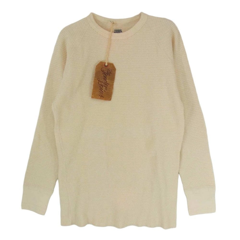 TENDERLOIN テンダーロイン T-THERMAL ワッフル コットン サーマル カットソー カーキ ナチュラル オフホワイト系 M【中古】