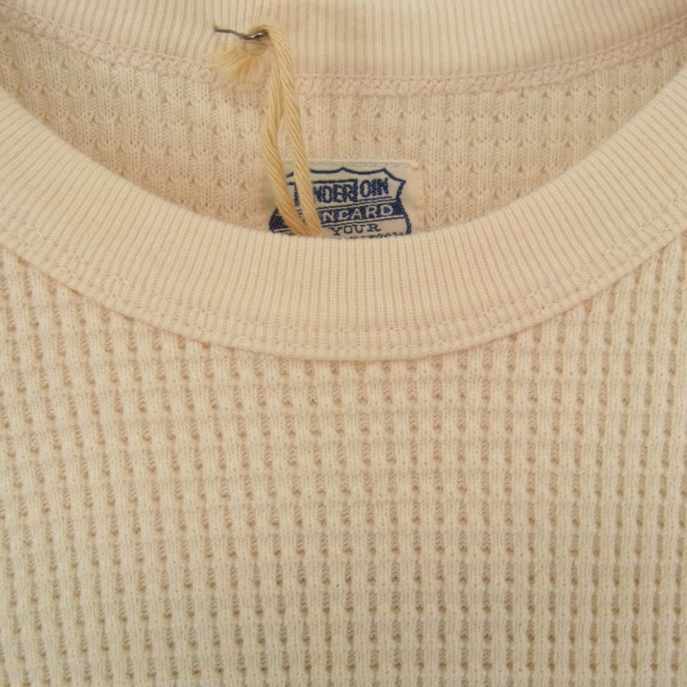 TENDERLOIN テンダーロイン T-THERMAL ワッフル コットン サーマル カットソー カーキ ナチュラル オフホワイト系 M【中古】