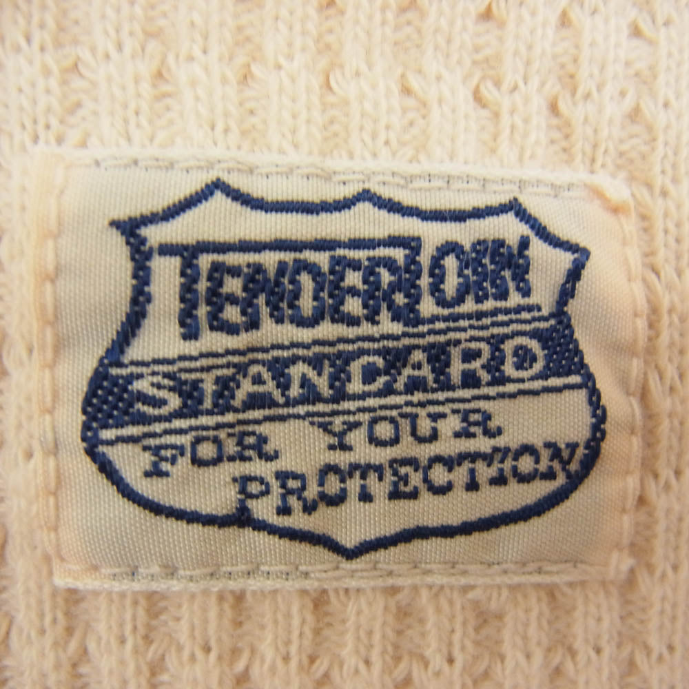 TENDERLOIN テンダーロイン T-THERMAL ワッフル コットン サーマル カットソー カーキ ナチュラル オフホワイト系 M【中古】