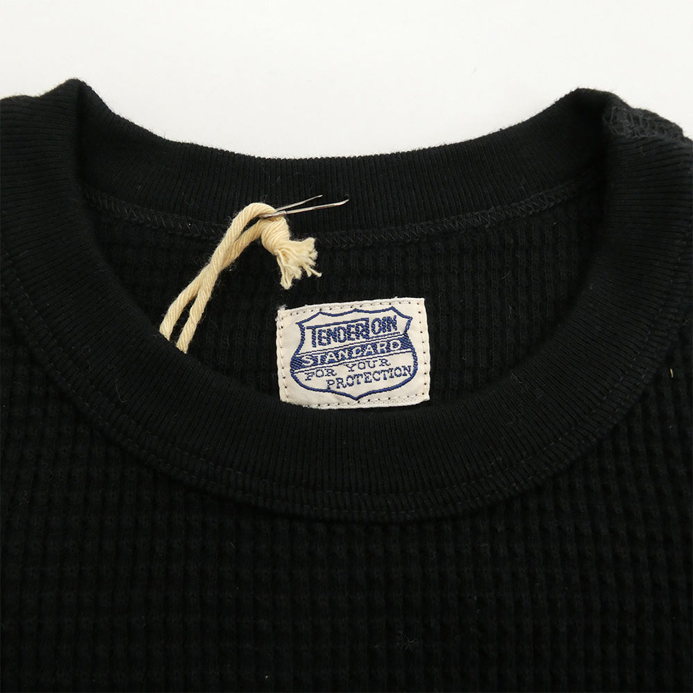 TENDERLOIN テンダーロイン T-WAFFLE ワッフル 長袖 サーマル カットソー コットン ブラック ブラック系 M【極上美品】【中古】
