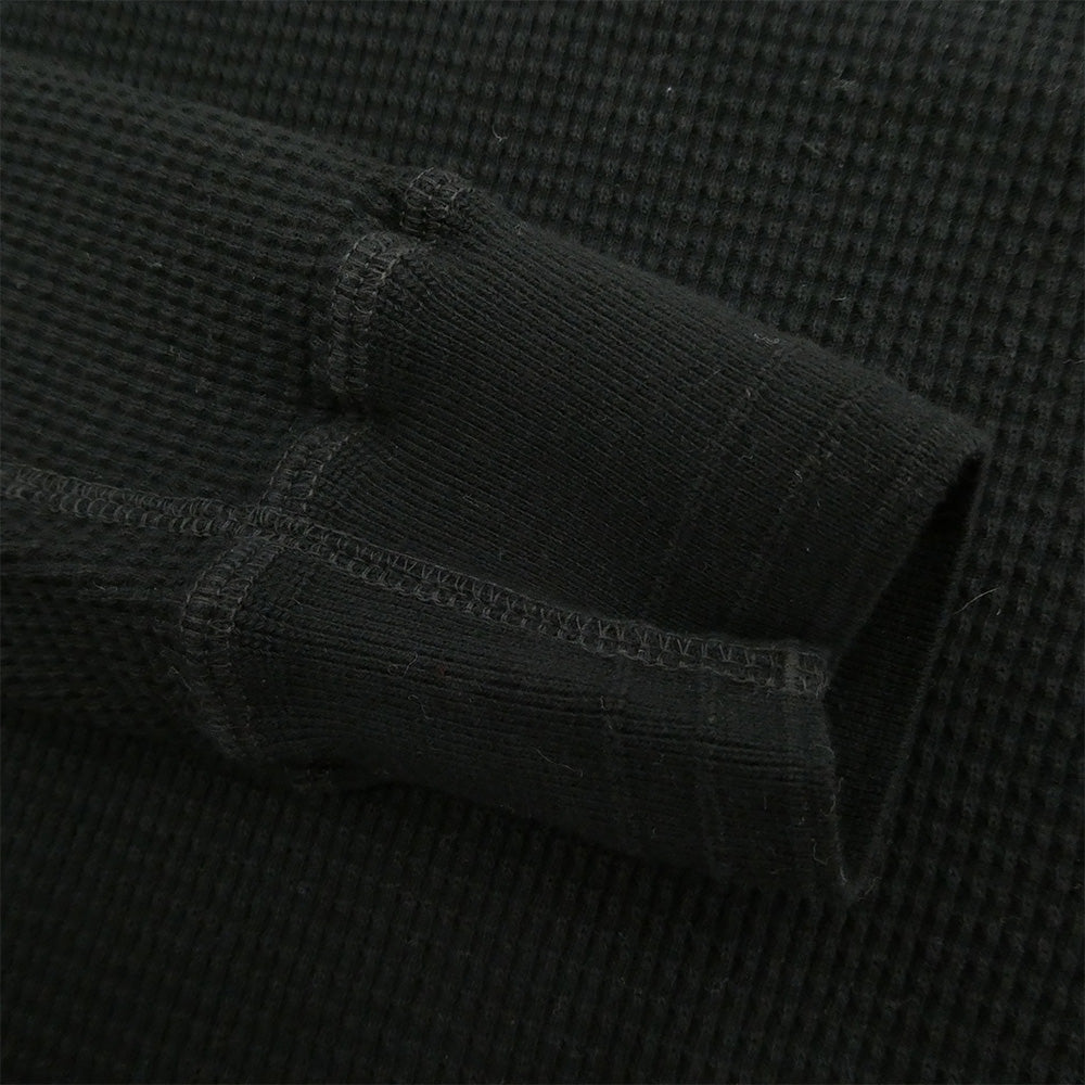 TENDERLOIN テンダーロイン T-WAFFLE ワッフル 長袖 サーマル カットソー コットン ブラック ブラック系 M【極上美品】【中古】