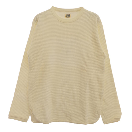 TENDERLOIN テンダーロイン T-WAFFLE ワッフル 長袖 サーマル カットソー コットン ホワイト オフホワイト系 M【極上美品】【中古】