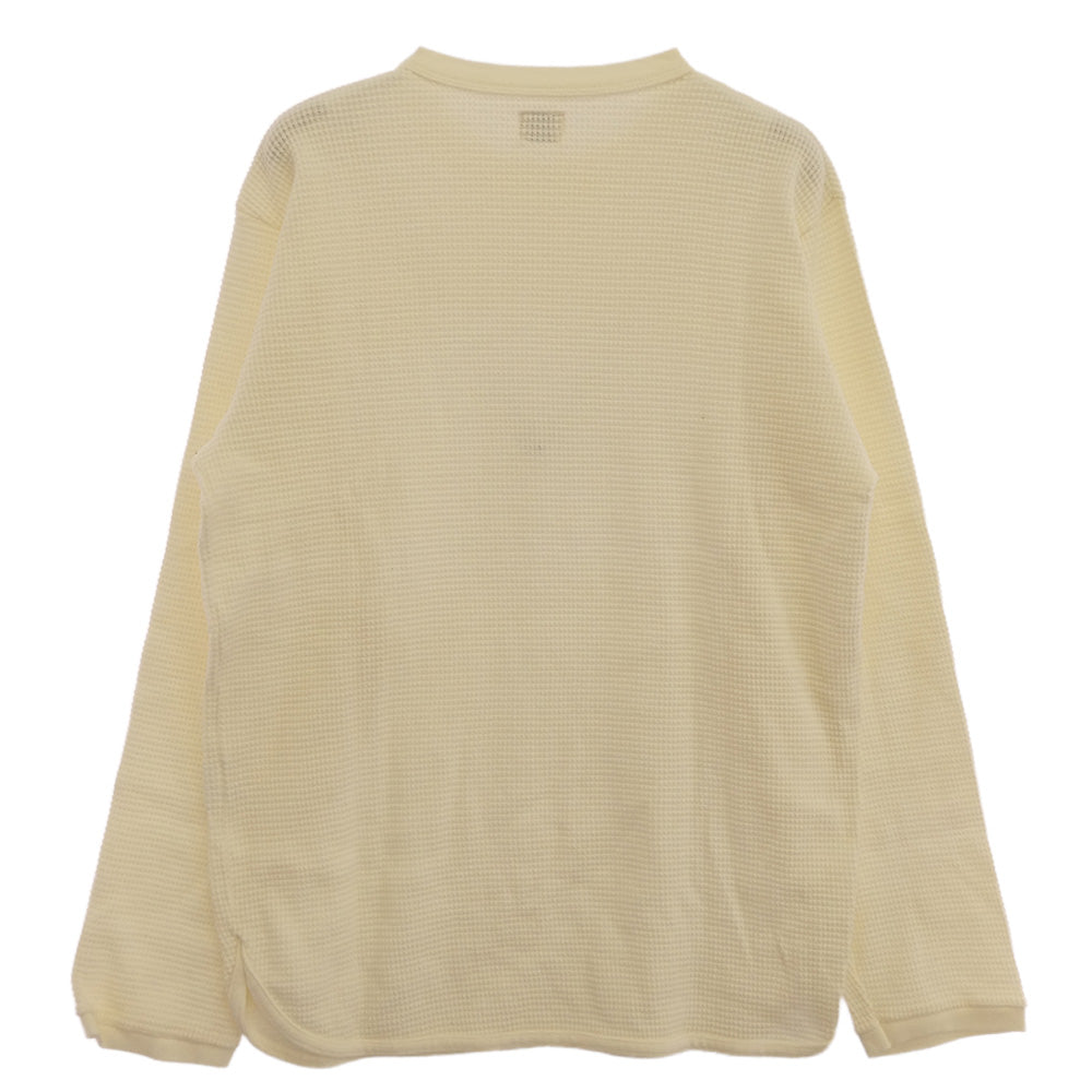 TENDERLOIN テンダーロイン T-WAFFLE ワッフル 長袖 サーマル カットソー コットン ホワイト オフホワイト系 M【極上美品】【中古】