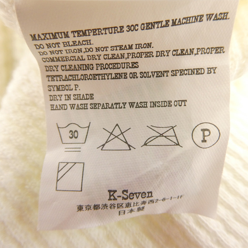 TENDERLOIN テンダーロイン T-WAFFLE ワッフル 長袖 サーマル カットソー コットン ホワイト オフホワイト系 M【極上美品】【中古】