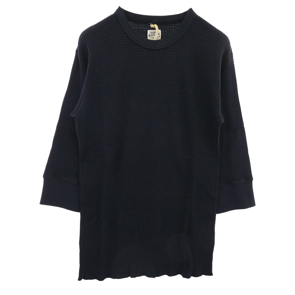 TENDERLOIN テンダーロイン T-WAFFLE ワッフル 7分丈 サーマル カットソー コットン SOLID NAVY ネイビー系 M【極上美品】【中古】