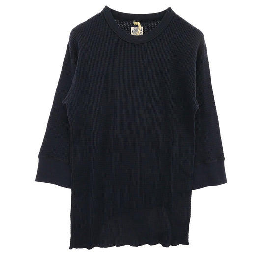 TENDERLOIN テンダーロイン T-WAFFLE ワッフル 7分丈 サーマル カットソー コットン SOLID NAVY ネイビー系 M【極上美品】【中古】