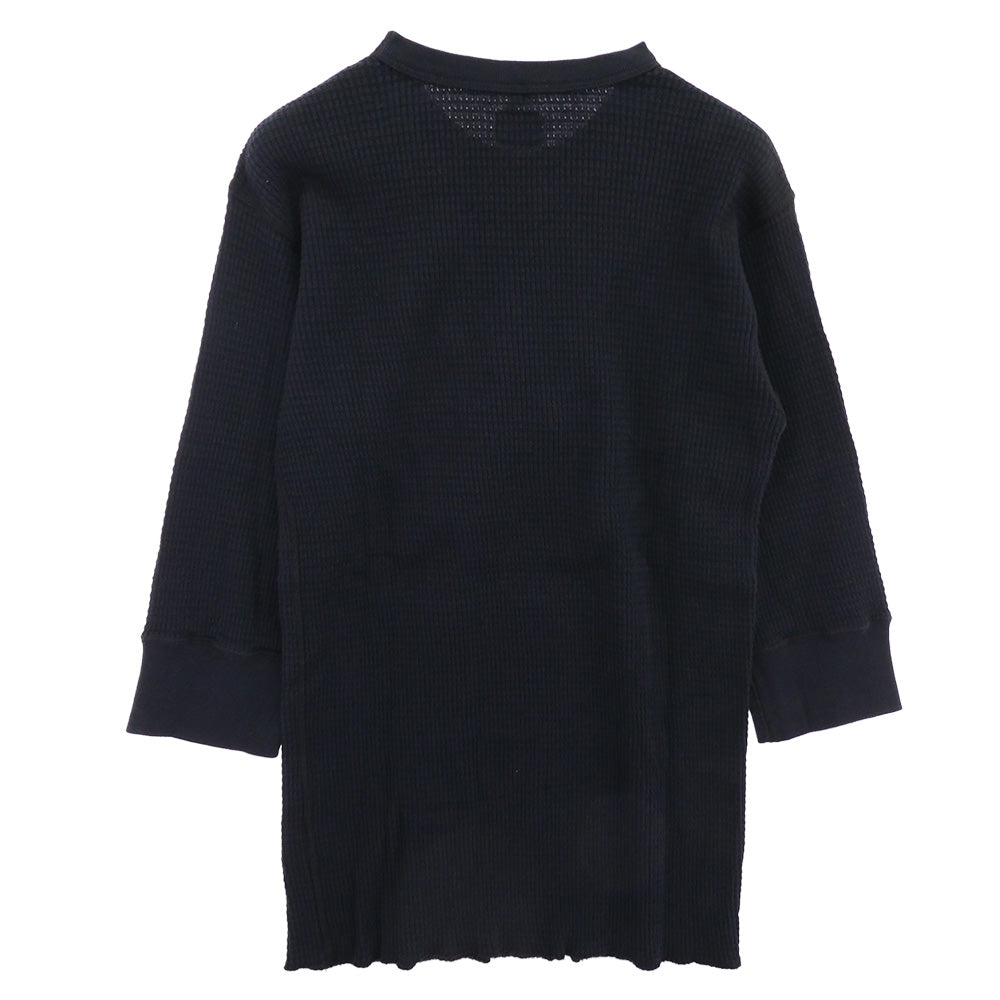 TENDERLOIN テンダーロイン T-WAFFLE ワッフル 7分丈 サーマル カットソー コットン SOLID NAVY ネイビー系 M【極上美品】【中古】