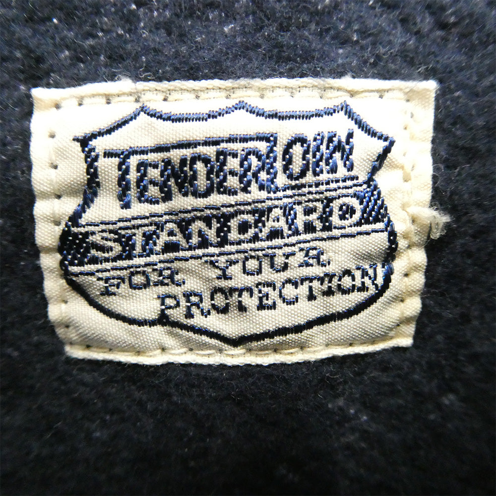 TENDERLOIN テンダーロイン T-SWEAT ZIP ロゴ バックプリント 霜降り ジップ アップ スウェット ネイビー系 M【極上美品】【中古】