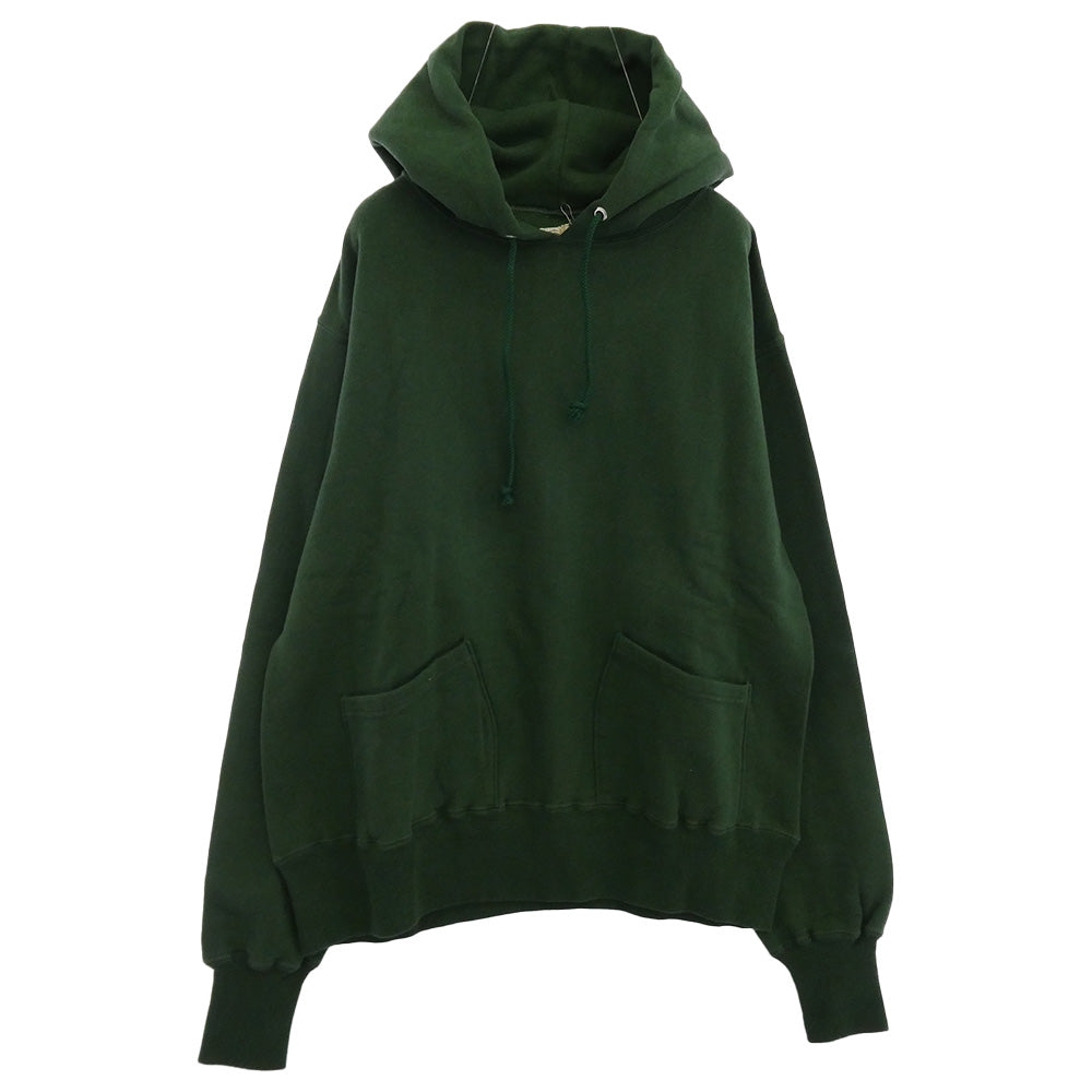 TENDERLOIN テンダーロイン T-PARKA ロゴ バックプリント スウェット パーカー フーディー グリーン モスグリーン系【極上美品】【中古】